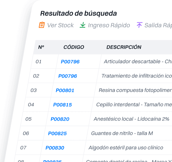 Vista de la app: en tiempo real